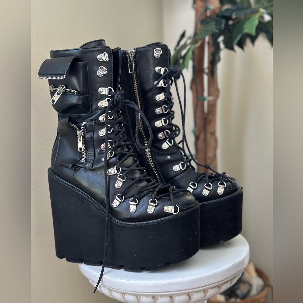 Current Mood Dolls Kill Platform Demonia Boots